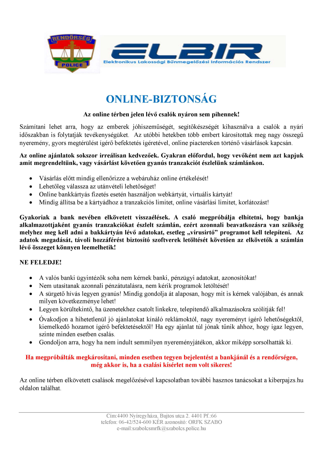 online csalás