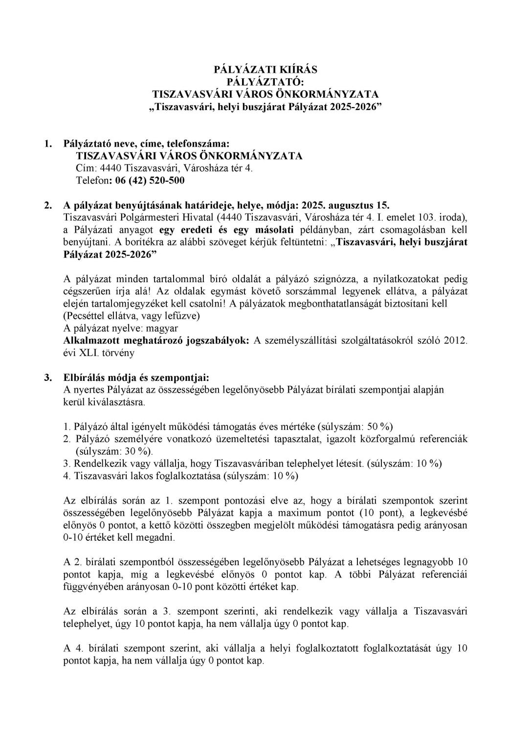Tiszavasvári helyi buszjárat 2025-2026 Pályázati kiírás_Oldal_2