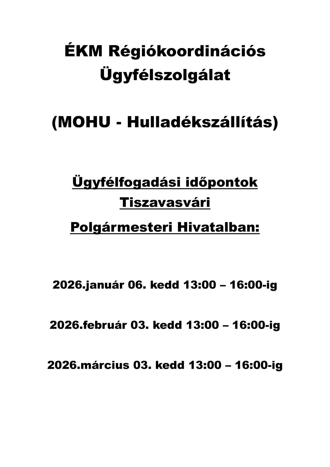 MOHU Ügyfélpont 2026 01-03 hó